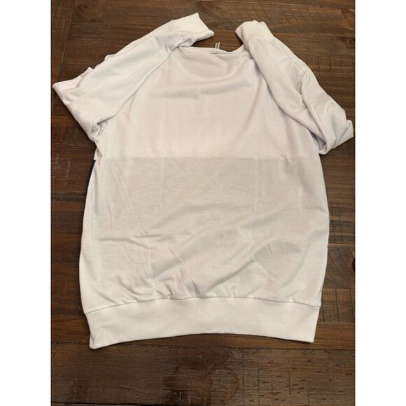 CRML Colorblock Sweatshirt White Navy Gray Long Sleeve Pullover Size M - Picture 3 of 5